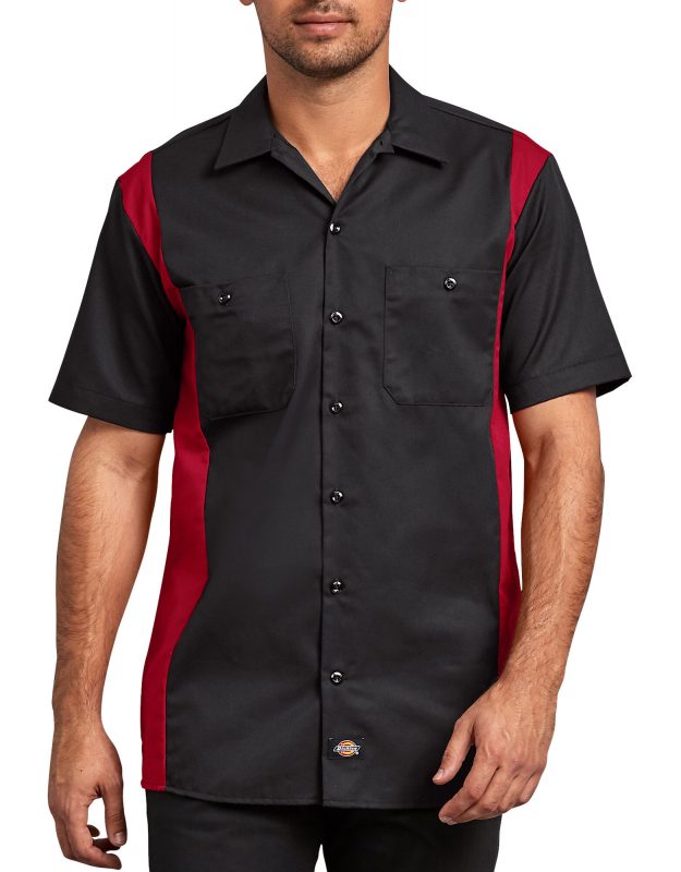 WS508 Camisa Manga Corta Bicolor