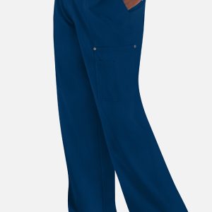 DK219 Pantalón médico cargo pierna ancha con cremallera para mujer